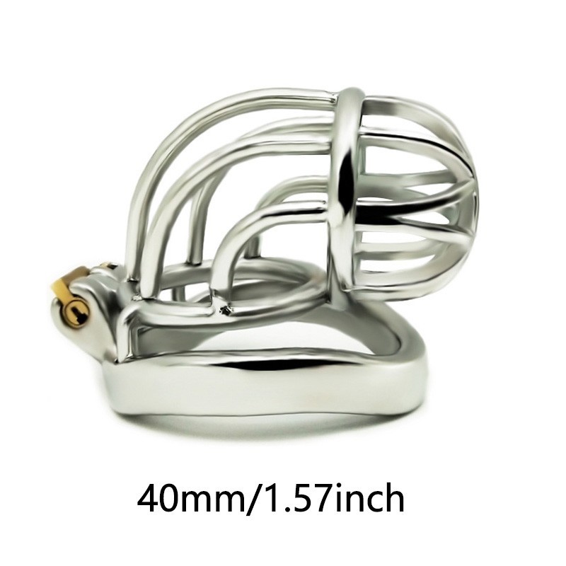 Stainless Steel Metal Lock Chastity Device Male Chastity Cage 40 45 50 55mm