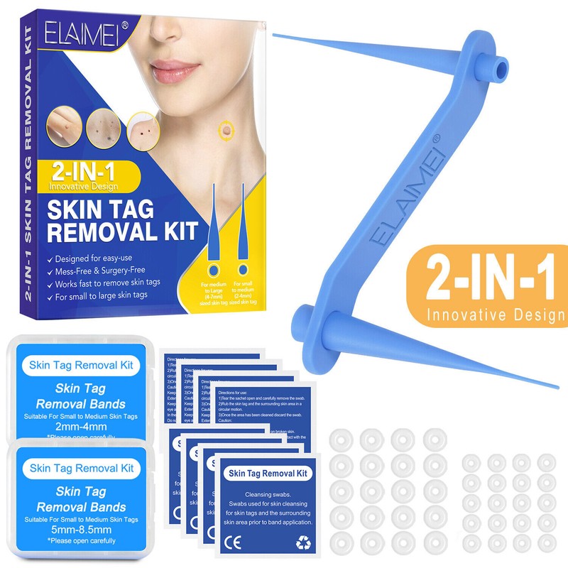 2in1 Micro Skin Tag Remover tool Kit Painless Wart Acne Skin Tags Removal Device