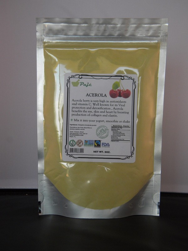 ACEROLA powder berry fruit 4oz 8oz 16oz 1lb 32oz 2lb 3lb 4lb 8lb 55lb PAJE BRAND gallery