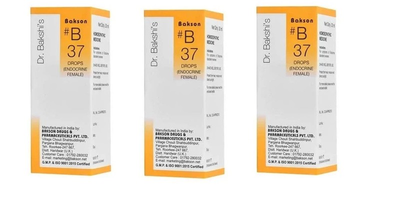 Bakson’s B37 Endocrine Female Drops 3 x 30ml | Hormonal Balance & Vitality |
