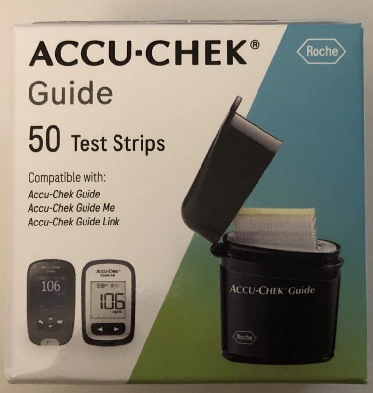 Accu-Chek Guide Test Strips for Diabetic Blood Glucose Testing(1 BOX -50 STRIPS)