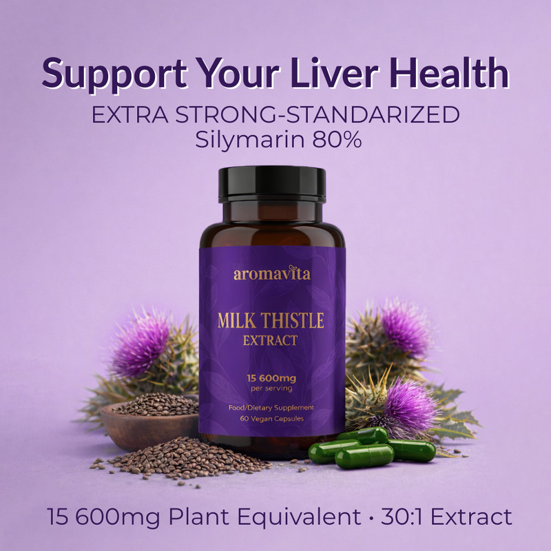 Milk Thistle Extract 15,600mg per Serving – 80% Silymarin Standardized