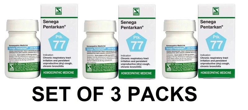Senega Pentarkan Tablets – Chronic Bronchitis Support – Pack of 3 × 20 g