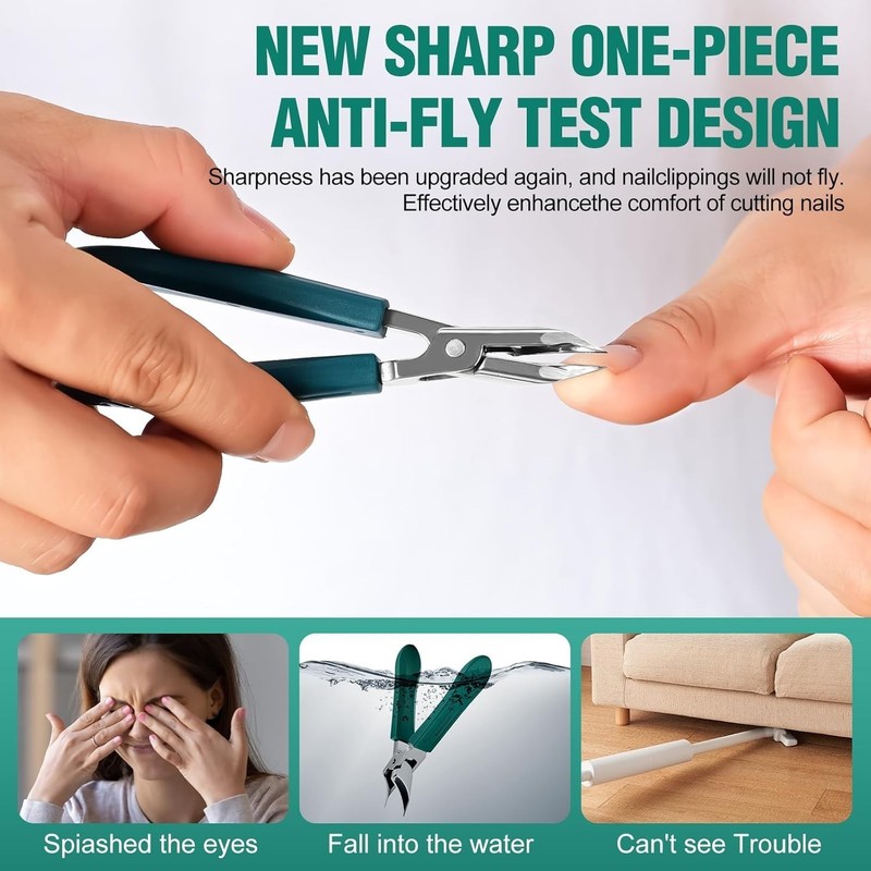Anti Splash Nail Clippers Set Podiatrist Toenail Clipper For Thick Ingrown Nails gallery