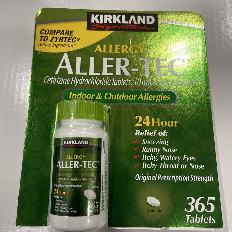 Kirkland Signature Aller-Tec, 365 Tablets(exp /jul-2027)