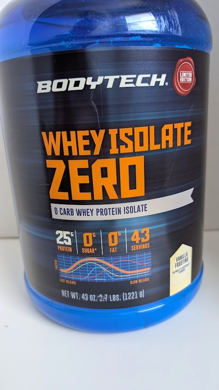 Bodytech Whey Isolate Zero Carb 43 Serving Protein 2.7 LBS gallery