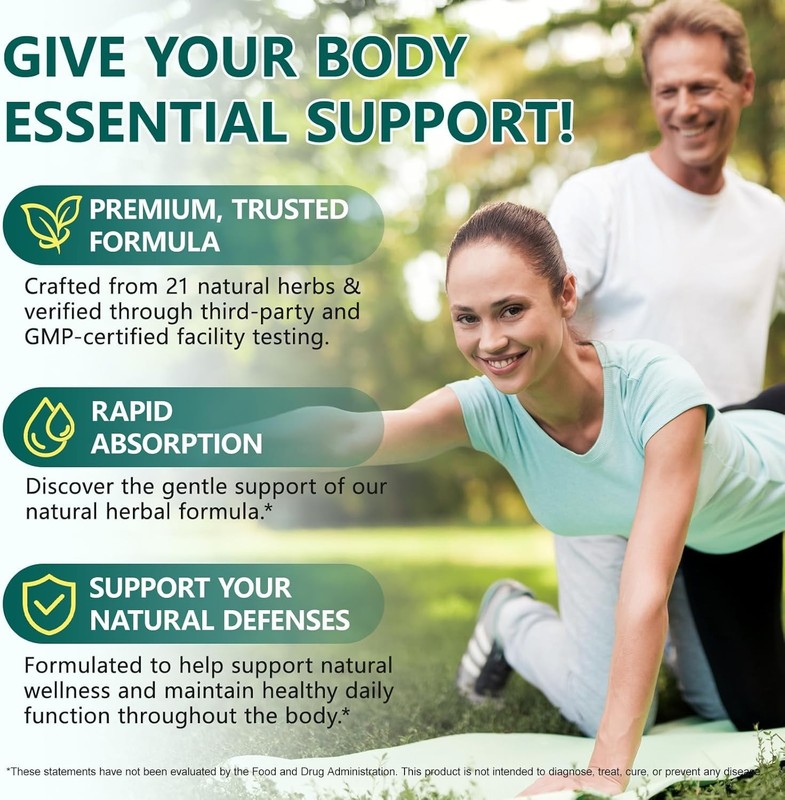 Pure Herbal Lymphatic Drainage Supplements - 60 Capsules for Wellness gallery