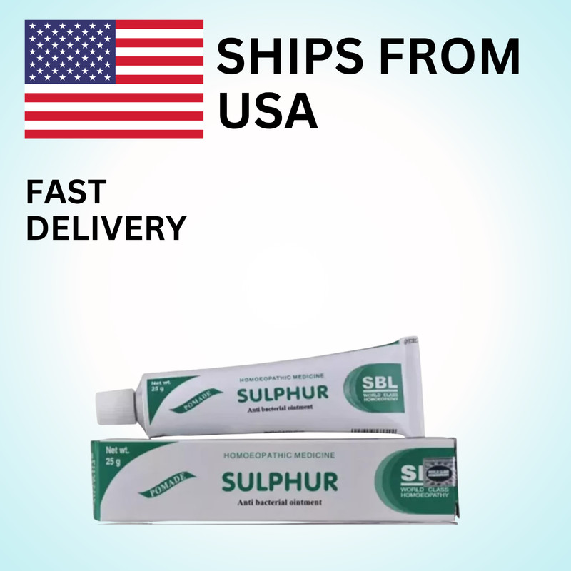Sulphur 10% Ointment Cream Acne Blackhead Spot Scabies Psoriasis Eczema 25 Grams