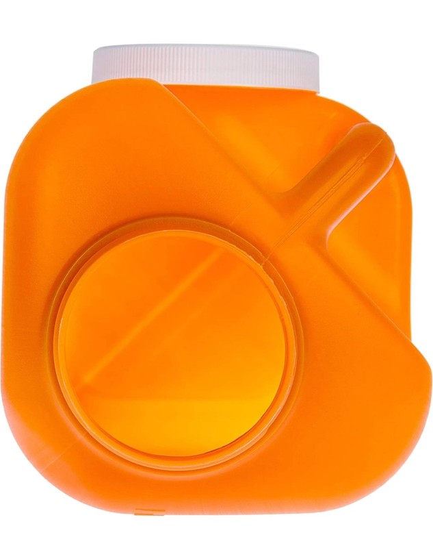 Large Male Urinal with Leak Proof Screw Cap Lid (3000 mL or 101 oz.) Amber Colo gallery