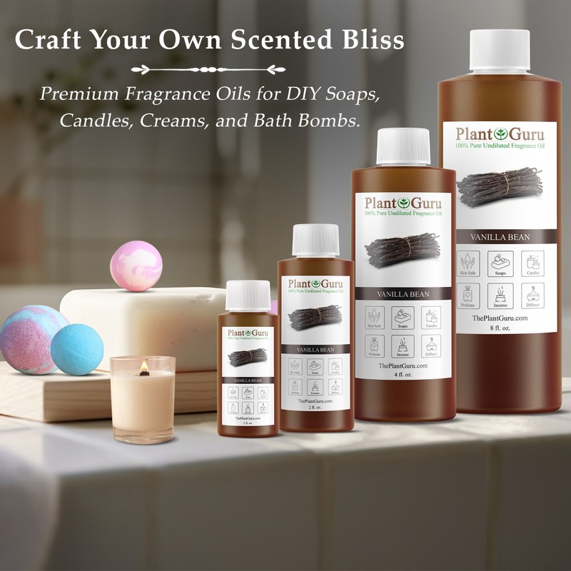 Vanilla Bean Fragrance Oil For Candle, Soap Making, Diffuser and Burners gallery