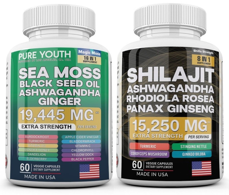 Sea Moss Shilajit (Black Seed Oil, Turmeric, Ashwagandha, Ginger, Vitamin D)