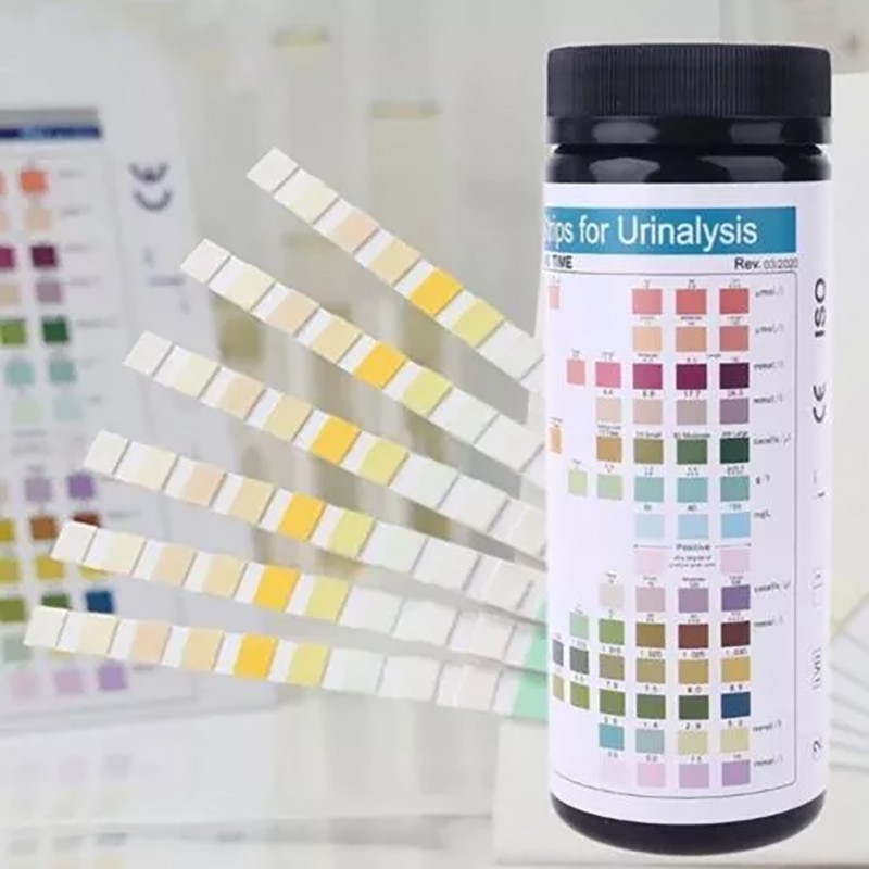 100Strips URS-10T Urinalysis Reagent 10 Parameters Urine PH Test Strip Home Use gallery