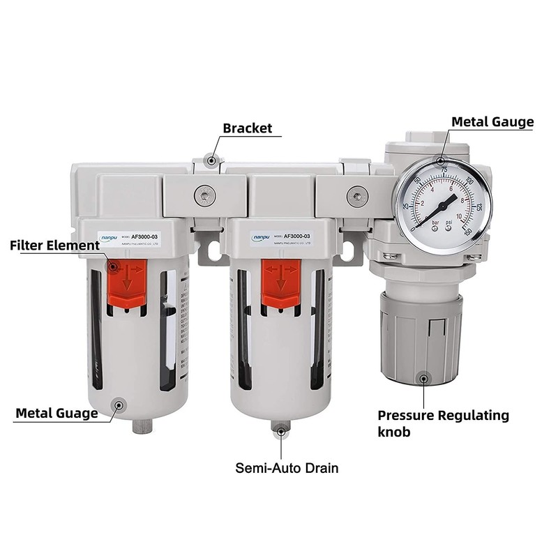 3/8" NPT Air Filter/Regulator - Double Brass Filter for Efficiency gallery