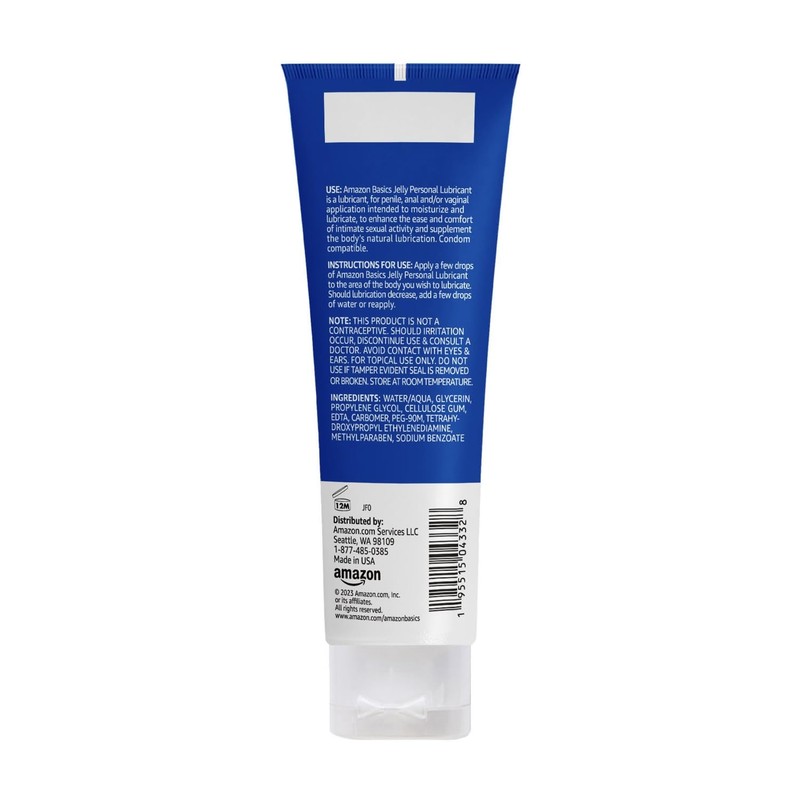 Amazon Basics Jelly Water Based Lube, 4 Fluid Ounce, Extra 4 Fl Oz, Clear gallery