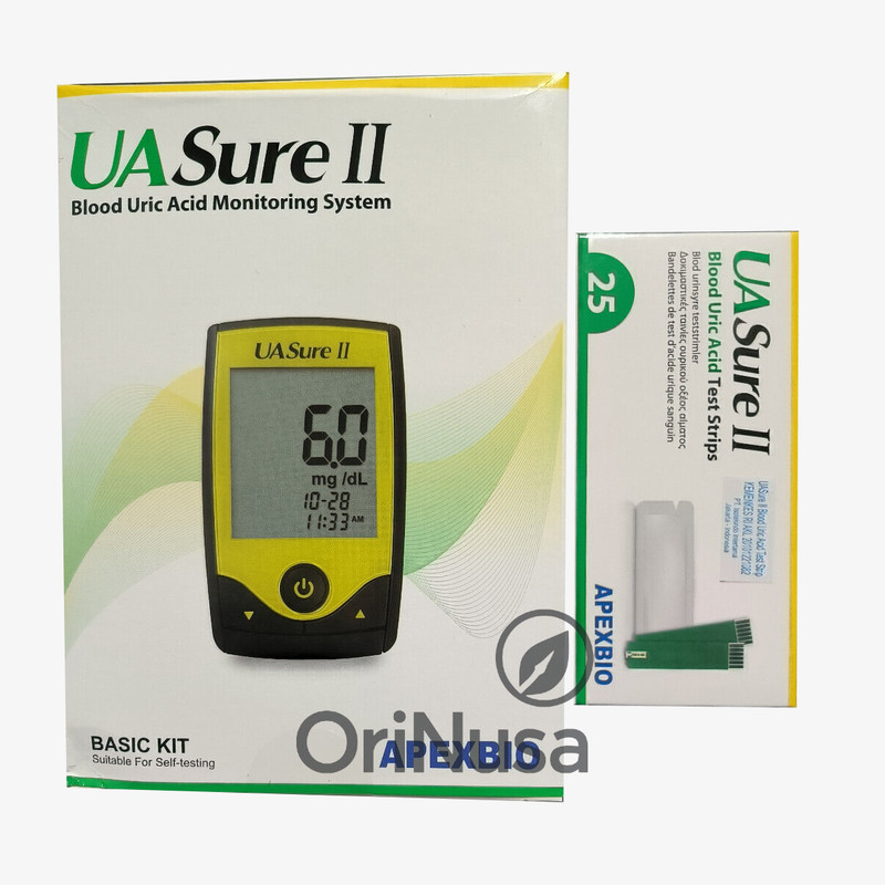 UaSure II Uric Acid Monitor Kit w/ 1–4 Box Test Strips | Gout Home Test