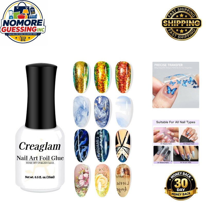 15ml Nail Foil Glue Gel: Non-Toxic Transfer Gel for Stunning Nail Designs