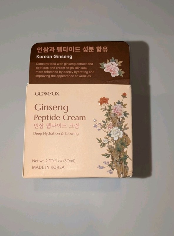 Glamfox – Korean Ginseng Peptide Face Cream – Deep Hydration & Glowing 2.7oz NIB
