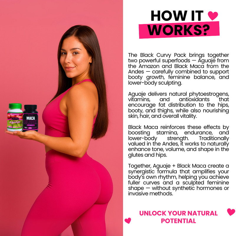 BIG BUTT GROWING: Aguaje + Black Maca ROOT PILLS, MAXIMIZE your BOOTY SIZE FAST! gallery