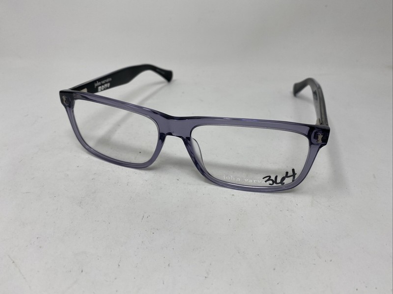 JOHN VARVATOS EYEWEAR V417 SMOKE GRAY BLACK 56-16-145 FLEX HINGE :310