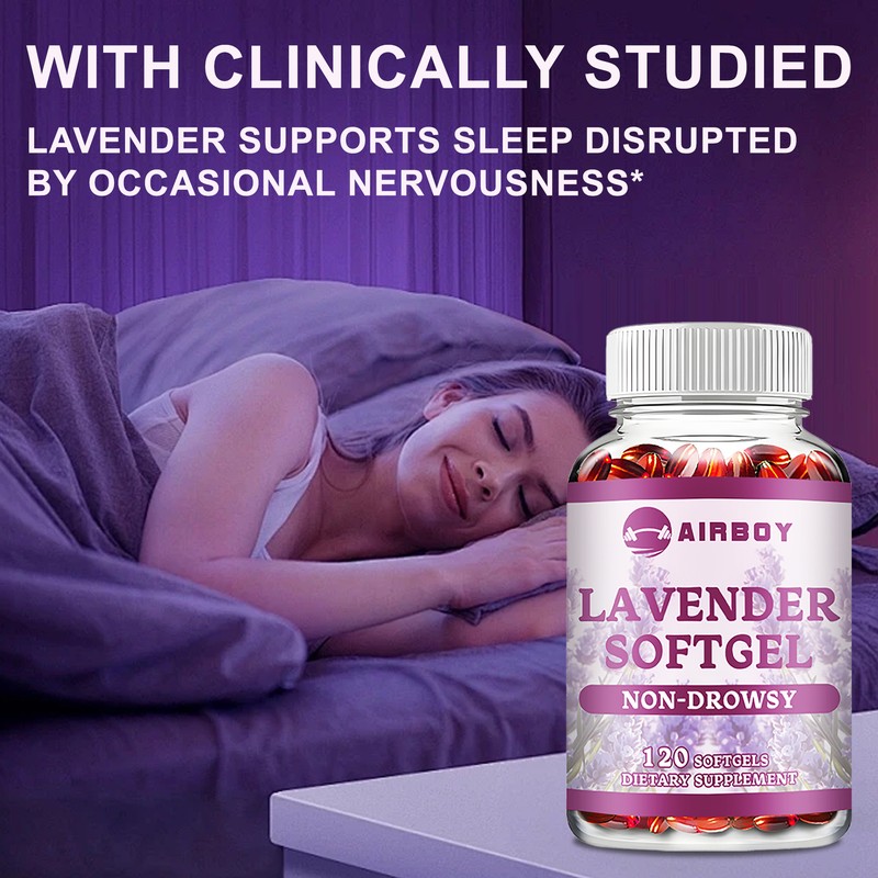 Lavender Capsules 80mg - Natural Stress Relief & Sleep Support, Anxiety Relief gallery