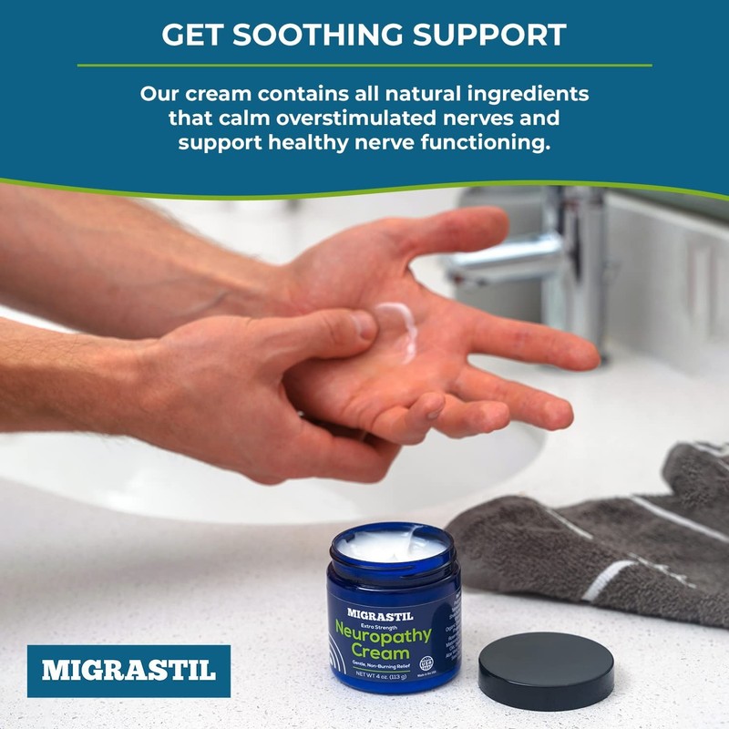 Migrastil Neuropathy Cream Extra Strength for Feet, Legs, and Hands. Made in ... gallery