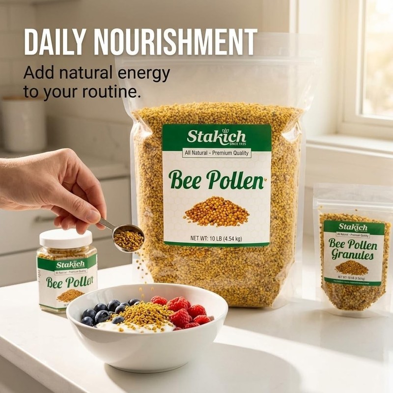 Bee Pollen Granules - Natural, Unprocessed, Energy Boost - 10 lb. gallery
