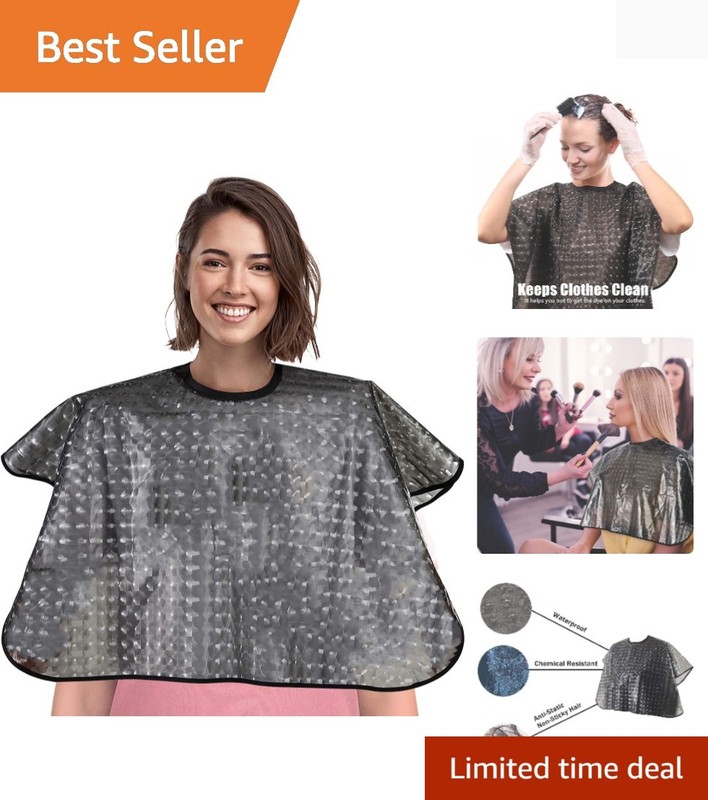 Waterproof Unisex Adult Hair Dye Cape – Adjustable 30×33 Inch Styling Apron