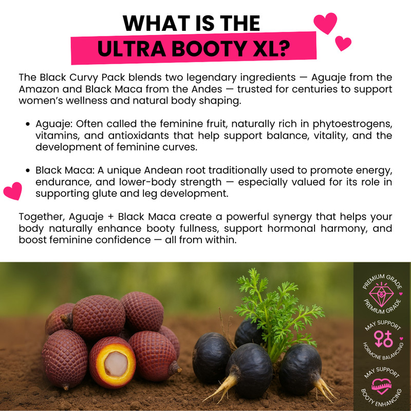 Aguaje Curvy Fruit + Black Maca Root Powder ,Huge Booty growing in a short time gallery