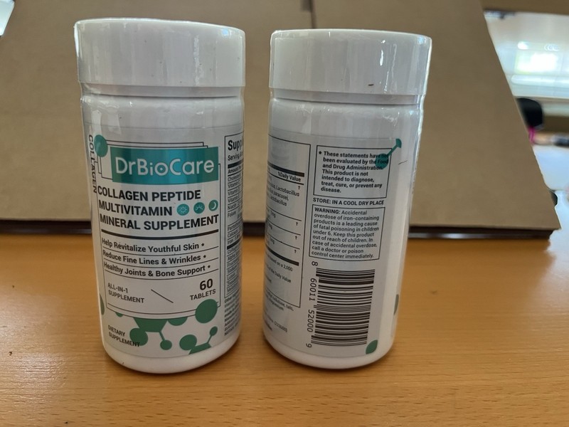 LOT 2 Pack Bottles Dr BioCare Collagen Peptide Multivitamin Mineral Supplement! gallery