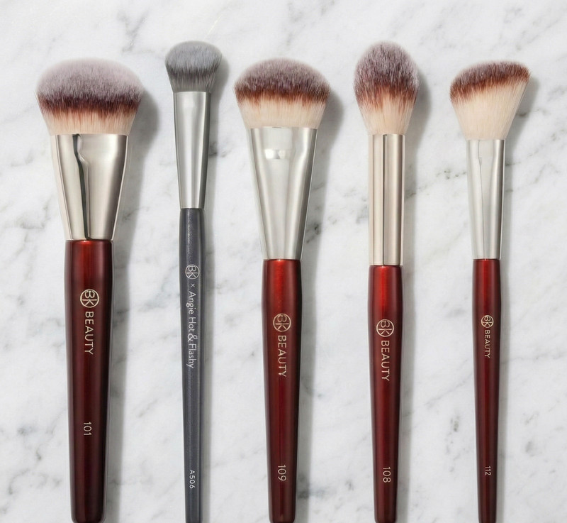 BK Beauty 5pc Brush Set 101 A506 Kitten Paw 108 109 112 Foundation Concealer Kit gallery
