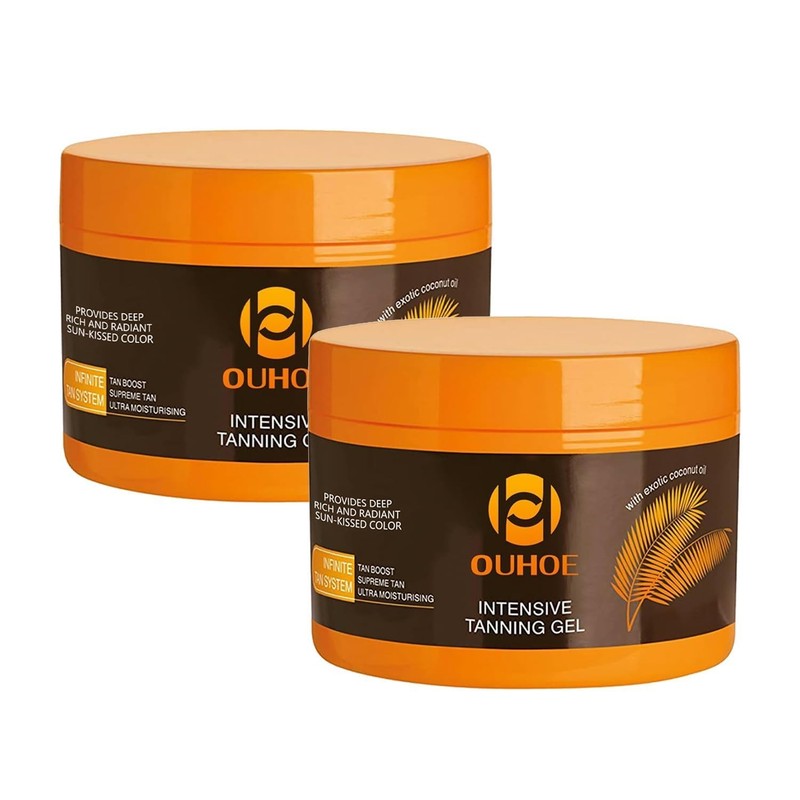 2Pcs Luxury Intensive Tanning Gel, Natural 0.5 Fl Oz (Pack of 2), Black