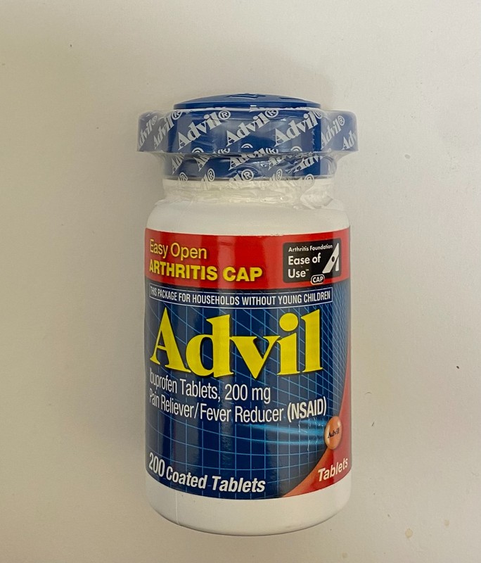 Advil Pain Reliever & Fever Reducer 200 mg Easy Open Cap 200 Count Exp 06/2026