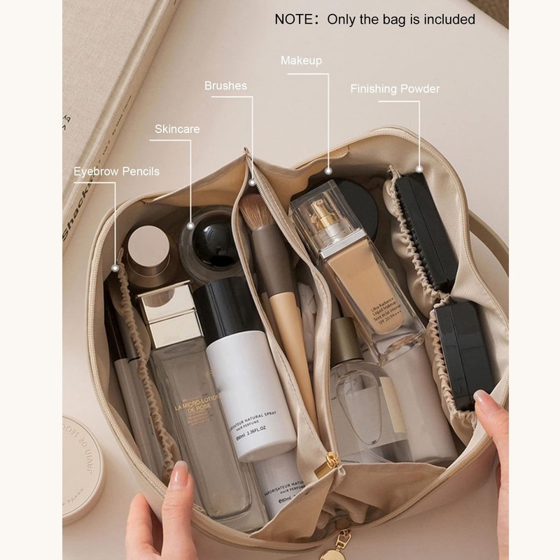 Large Compartmentalized Makeup Organizer Bag–Portable for Travel& Daily Skincare gallery