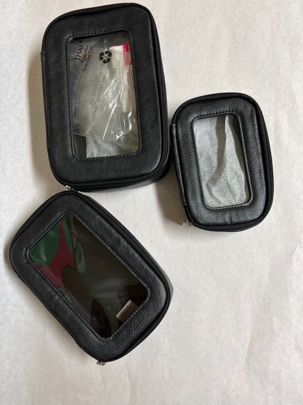 Thirty One Clear Case Trio In Black Distressed PebbleSee Sizes In Description
