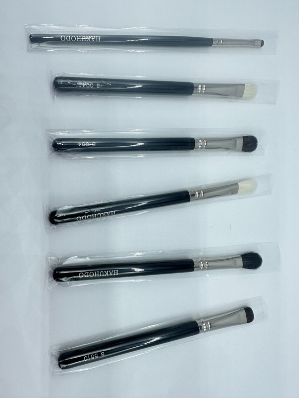 Hakuhodo 7 PCS Hand Crafted Makeup Eye Shadow Brushes- Animal hair bristle gallery