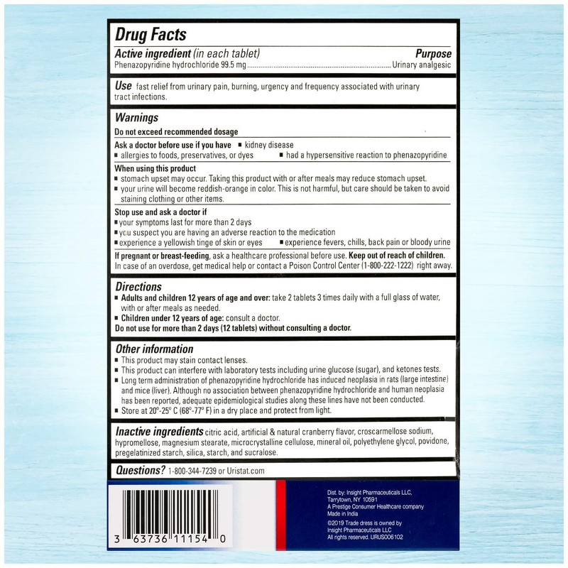 Uristat Ultra Strength UTI Relief Tablets – Ease Urinary Pain, Burning & Urge... gallery