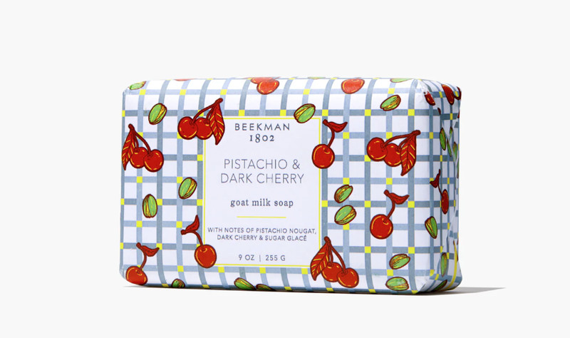 (2x) Beekman 1802 Pistachio & Dark Cherry Goat Milk Soap 9 Oz