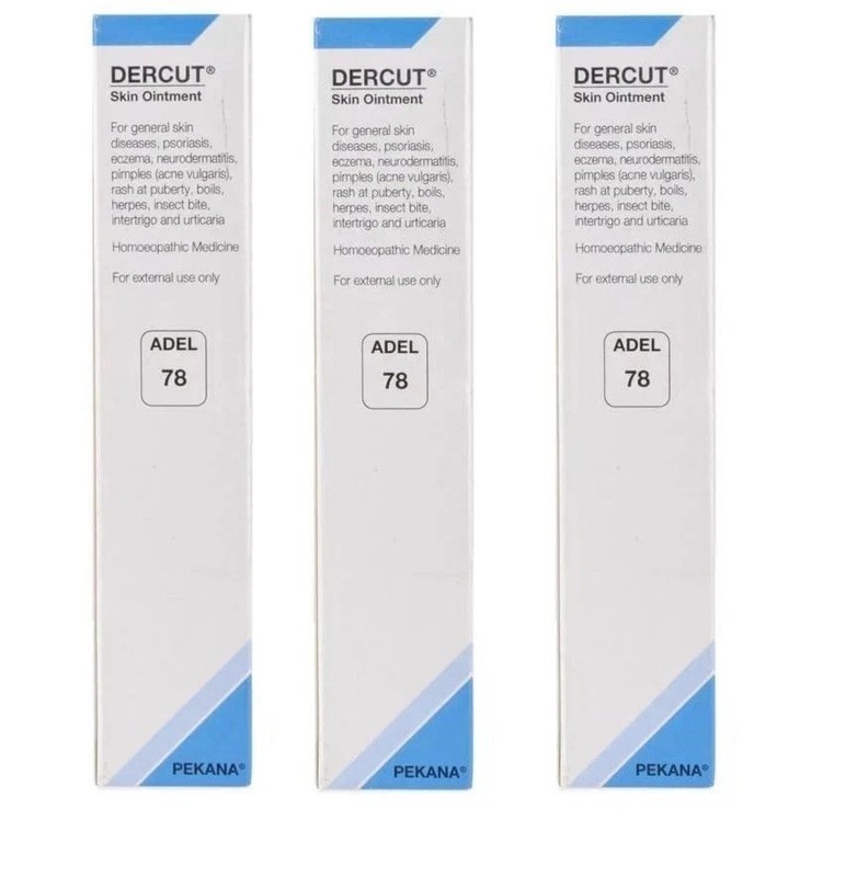 🌿 Pack of 3 ADEL 78 DERCUT Ointment (35g each) – Homeopathic Skin Care Cream 🌿