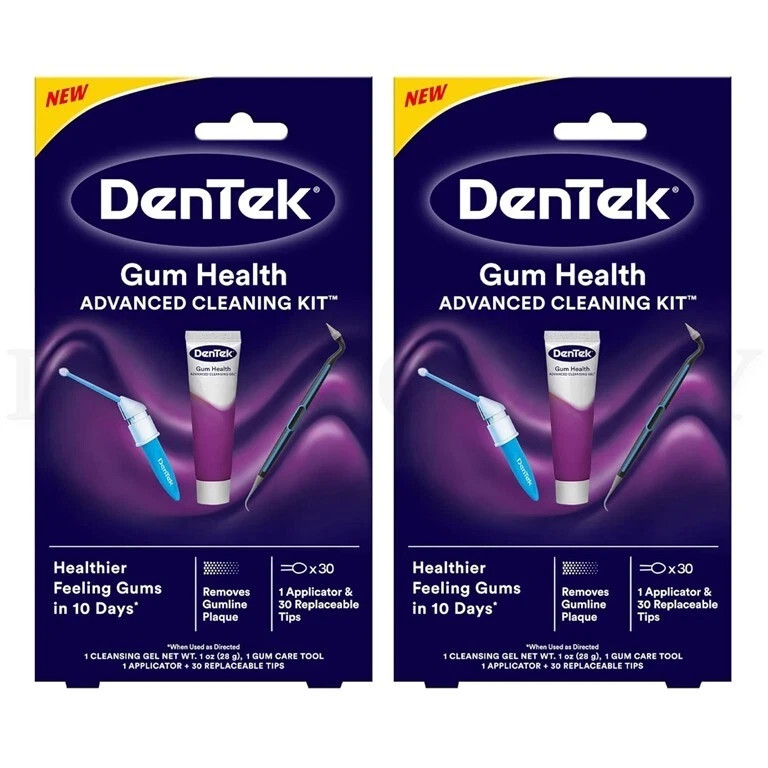 DenTek Gum Health Advanced Cleaning Oral Care Kit Lot of 2 EXP 08/2026