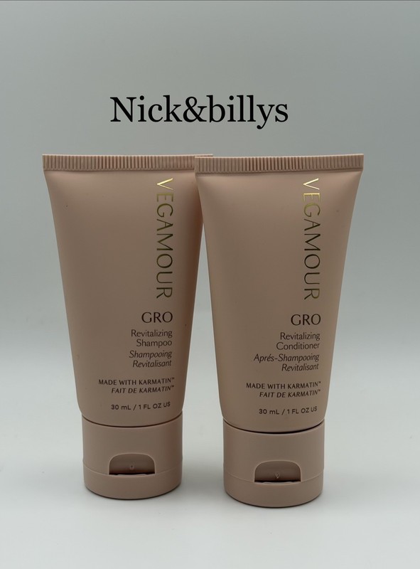 NEW VEGAMOUR GRO Revitalizing Shampoo & Conditioner Travel Set 30ml/1oz Each