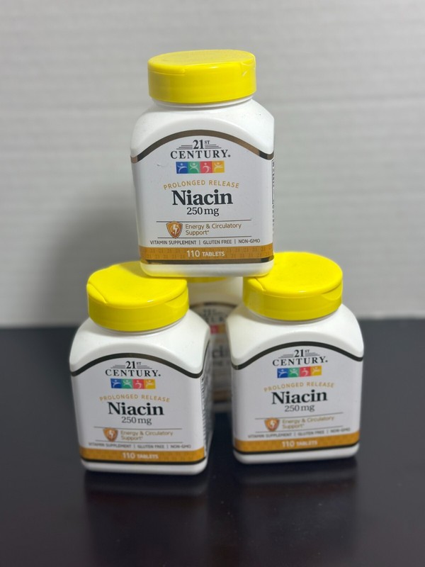 21st Century Health Care Niacin (250 mg) + Calcium Carbonate (150 mg) per tablet