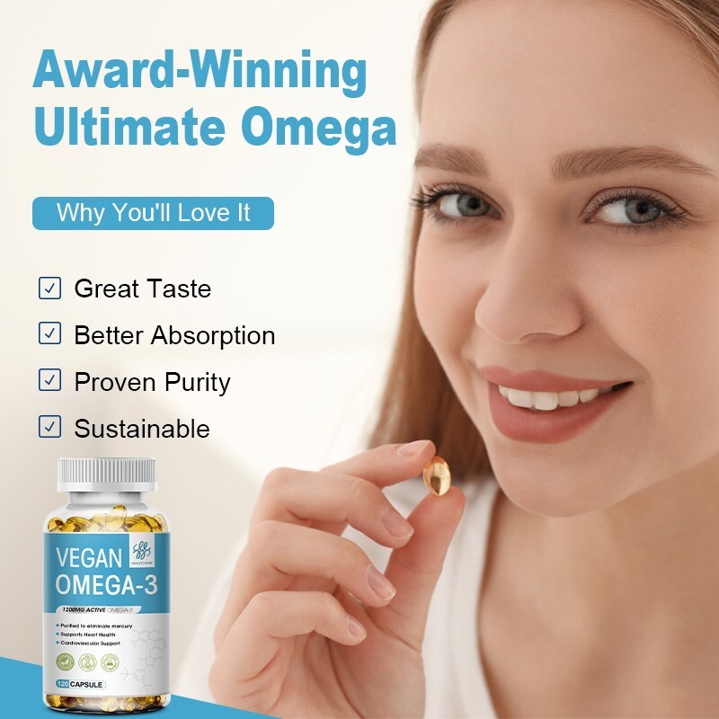 1/3/5x Omega3 Oil Capsules 3x Strength 1200mg EPA DHA Vegan Pills Joint Support gallery