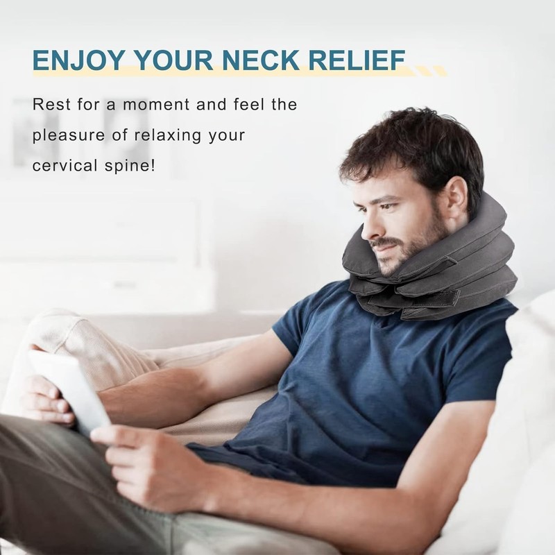 Adjustable Neck Stretcher & Cervical Traction Device for Pain Relief & Support gallery