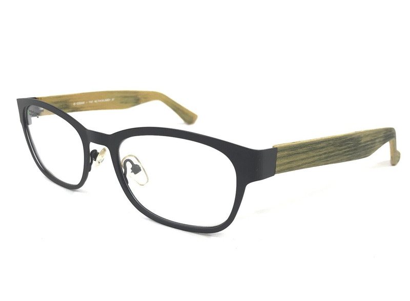 C-Zone Eyeglasses Frames B3131 COL.70 Matte Dark Purple Brown Wood 50-20-140