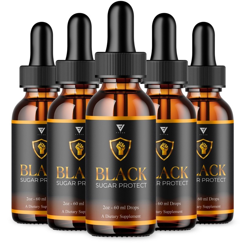 (5 Pack) Black Sugar Protect Drops, BlackSugarProtect Blood Support (10oz)