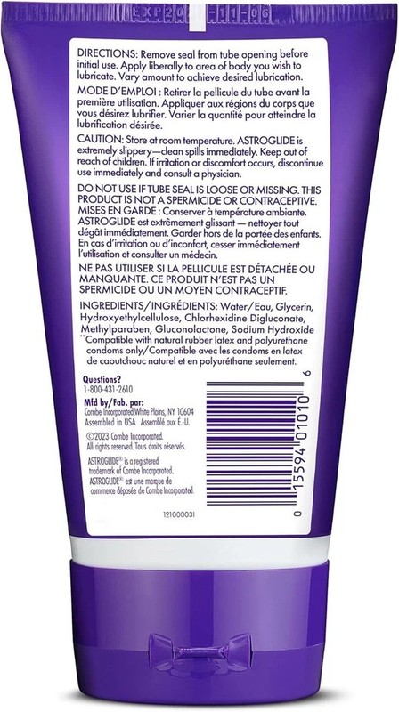 Astroglide Water Based Personal Lubricant Sex Gel for Couples, Men and Women 4oz gallery