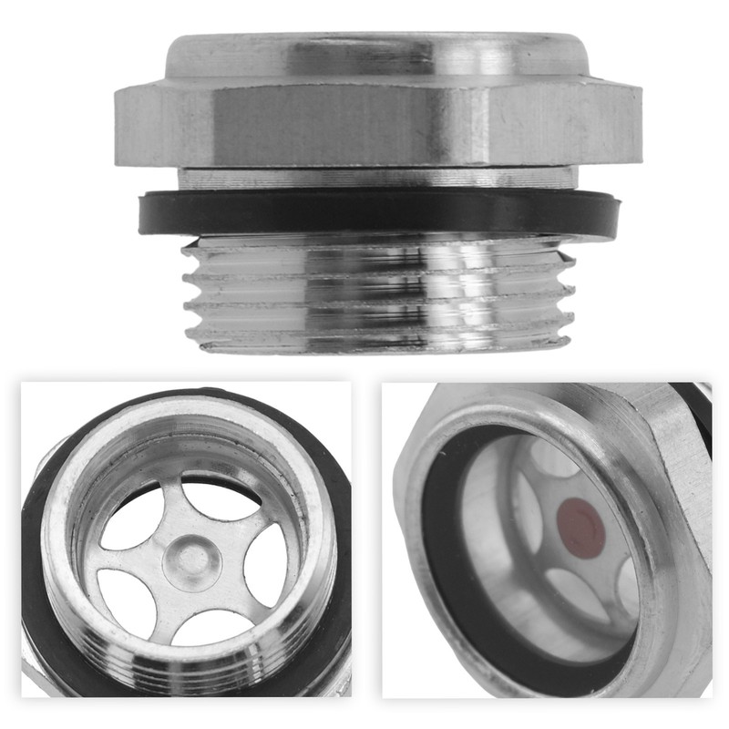 Air Compressor Oil Sight Glass 3/4" NPT Aluminum Oil Level Gauge High Quality gallery