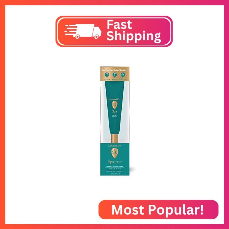 Summer’s Eve Post-Shave Intimate Skin Hydrating Serum, 1 Oz, Fragrance-Free Afte