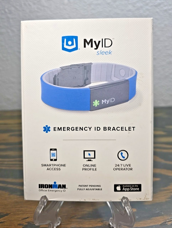 MyID Ironman Medical Alert Emergency ID Bracelet NIB Endevr Sport Triathlon QR