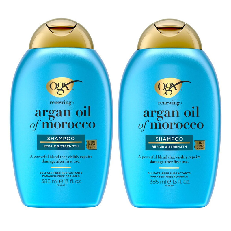 OGX Renewing Argan Oil of Morocco Shampoo, Repair & Strength, 13oz (pack of 2)